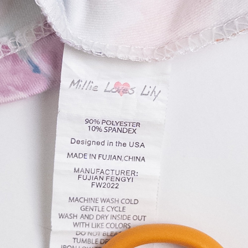 Millie Loves Lily Floral‎ Ruffle Top Girls 4 Multicolor Watercolor Sleeveless - Picture 4 of 6